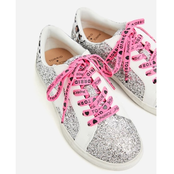 torrid Shoes - Betsy Johnson x Torrid Glitter Distressed Sneakers